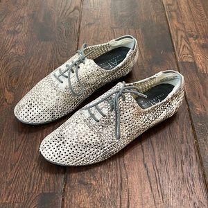 Adam Tucker . Women’s leather summer snakeskin print sneakers flats